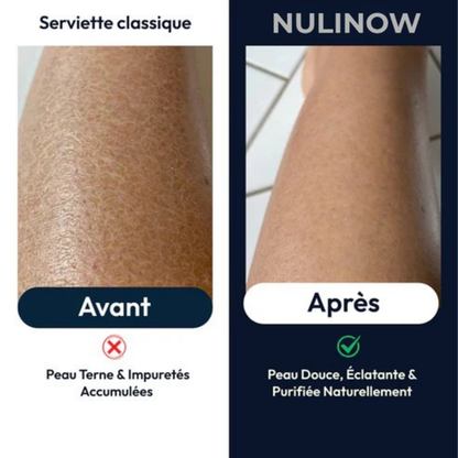Serviette de douche exfoliante