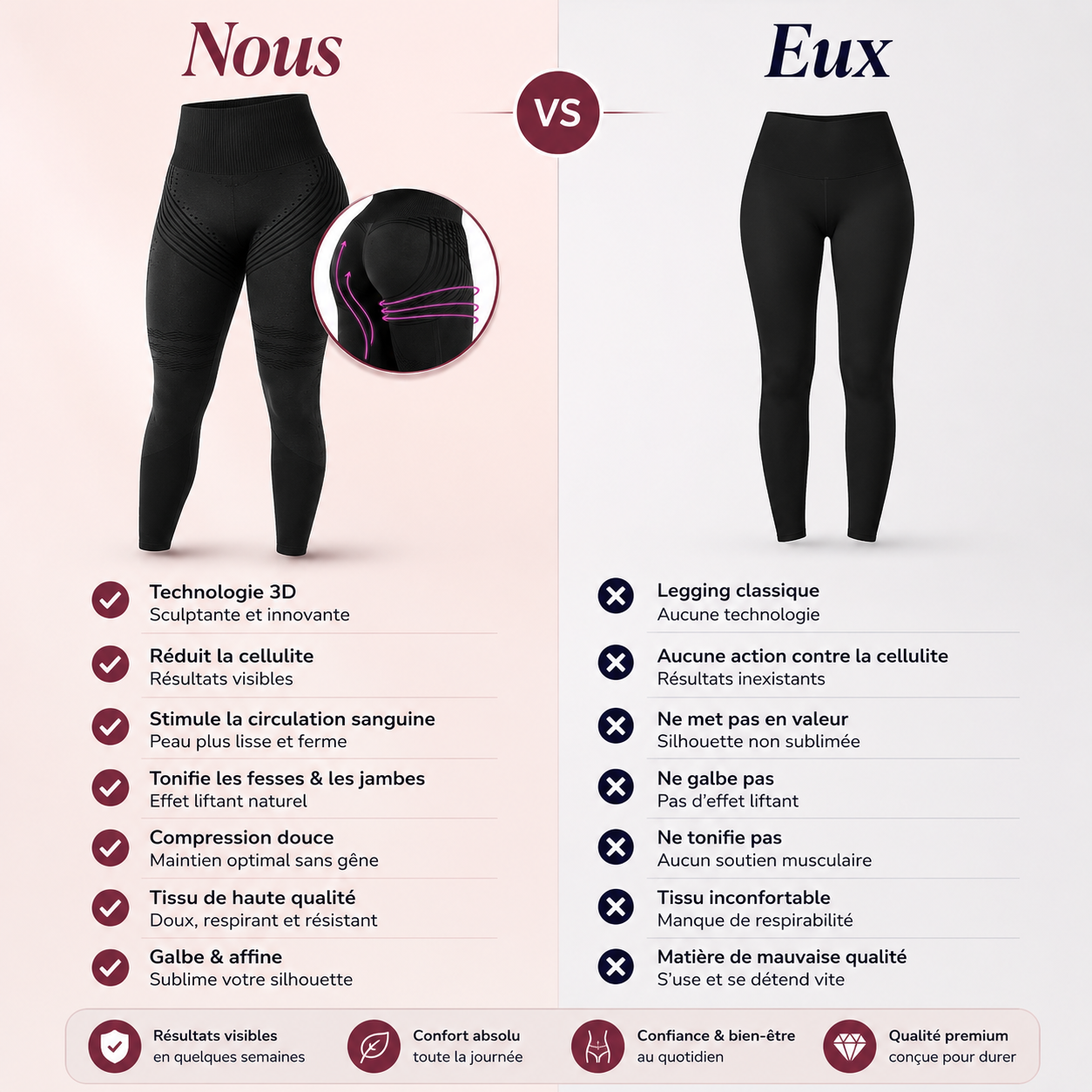 Le legging 3D anti-cellulite